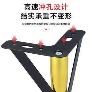 Pata de Mueble de Acero al Carbono de 15 cm, Color Titanio Gunmetal D065, Soporte Resistente para Sofá o Mesa de Centro, Diseño Contemporáneo - Product Image 1