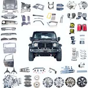 Accesorios Exteriores para <span class=keywords><strong>Maika</strong></span> GWM Tank 300, Portaequipajes de Techo de Aleación de Aluminio y ABS, Equipo para Puerta Trasera, Kit de Carrocería para Parachoques Delantero, Negro - Product Image 1