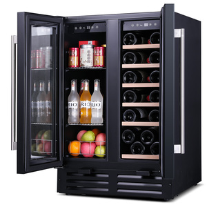 Enfriador de Vino Eléctrico Negro NUELEAD de 110L, Personalizado, de Doble Zona, Doble Puerta, para Automóvil, con Refrigerante R600a, Refrigerador Vertical para Bebidas - Product Image 2