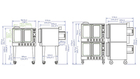 Four à convection au gaz commercial Cor Pro pour la cuisson de gâteaux, la boulangerie, la production de pain en gros et les hôtels