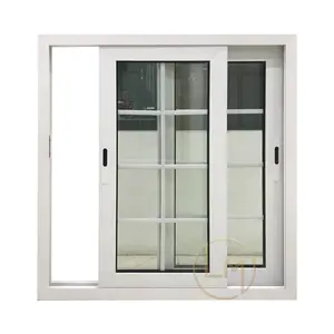 飓风冲击隔音房屋窗帘白色双层玻璃滑动铝窗格栅