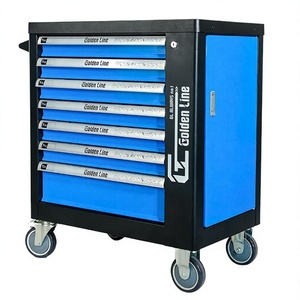 Gabinete de Acero con 7 Cajones Personalizable y con Cerradura, OEM/OBM, para Taller de Reparación de Automóviles, Almacenamiento en Garaje, Modelo Golden Line GL3307-E - Product Image 4
