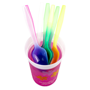 <span class=keywords><strong>Cuillère</strong></span> à logo personnalisée en plastique <span class=keywords><strong>magique</strong></span> changeant de couleur, recyclable et réutilisable, pour les fêtes - Product Image 1