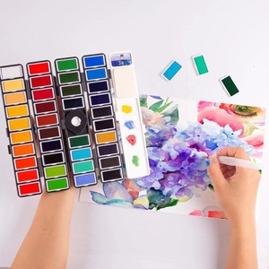 18 38 58 vibrante móvil colores acuarela pintura con tres cepillo de agua plumas - Product Image 6