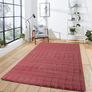 Tapis en fausse fourrure sculpté pour salon, tapis 3D en fausse fourrure de lapin pour la décoration intérieure, vente chaude <span class=keywords><strong>à</strong></span> prix réduit pour chambre <span class=keywords><strong>à</strong></span> coucher - Product Image 2