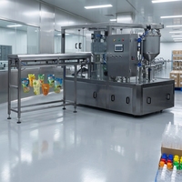 Machine d'emballage entièrement automatique à 2, 4, 6 ou 8 têtes pour sachets de 5 oz (500 ml) de sauce BBQ, sauce pizza, avec buse autoportante et aspiration