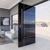 Porte d'entrée de luxe NFRC AS-2047 TOMA Moder, porte pivotante de luxe, porte intérieure avec cadre