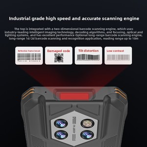 Gồ ghề <span class=keywords><strong>Android</strong></span> Máy Quét Mã Vạch PDA thiết bị đầu cuối cầm tay với màn hình HD tuổi thọ pin dài IP68 bảo vệ 4g-cho công nghiệp sử dụng - Product Image 2