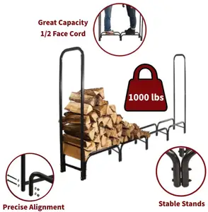 Firewood Log Rack Holder Storage Stand