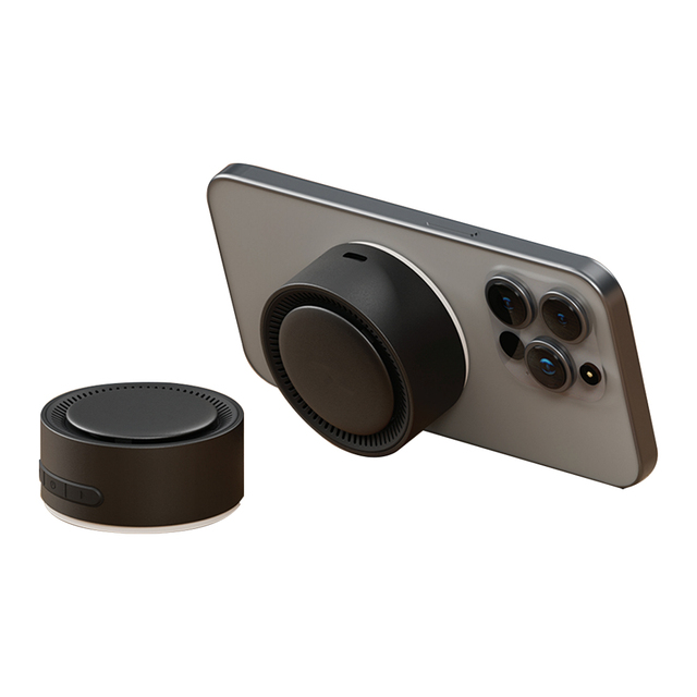 New Mini Portable Media Player Magnetic Wireless Charging Phones Speaker with Phone Stand