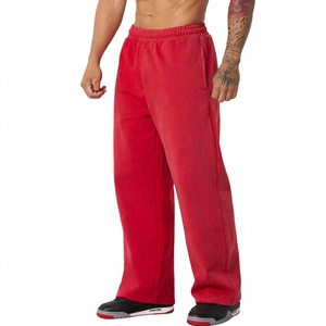 Custom Men's Heavyweight Cotton Sweatpants High Waist Drawstring Street Style <b>Winter</b> <b>Trousers</b> - Product Image 4