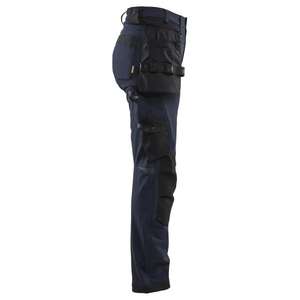 BLAKLADER - 712116458699C48 Pantalones artesanos para mujer 4 vías elásticos Azul marino oscuro/Negro-PANTALÓN DE TRABAJO EAN 7330509921845 - Product Image 4