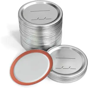 couvercles et bandes pour bocaux de conserve Suppliers-Couvercle en silicone pour pot, conservation des mets ménagers, de 70mm, 86mm, 5 pièces