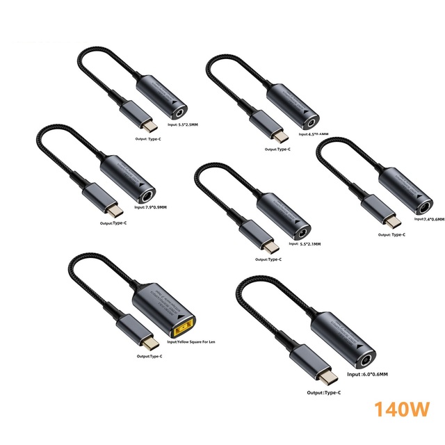 7A 20V USB Type C to Laptop 140W PD Charger Adapter Charging Cable Converter for Laptop