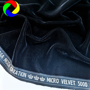 Migliore qualità 100 poliestere Casa Moda creazione 3 corona modalità 44 ''coreano Micro velluto 5000 tessuto tinta tinta per indumento e vestito - Product Image 3