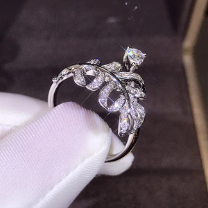 Anello con Design a Foglia e Piuma a Goccia, Ispirato alla Natura, per Donne - Product Image 3
