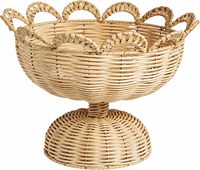 Bohemian stijl handgemaakte eco-vriendelijke rotan mand, rotan fruitmand, geschikt voor de keuken, eetkamer en woonkamer