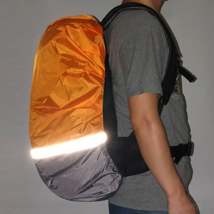 Personalizado portátil antipolvo negro noche al aire libre ciclismo montaña escalada seguridad alta visibilidad mochila reflectante cubierta de lluvia - Product Image 5