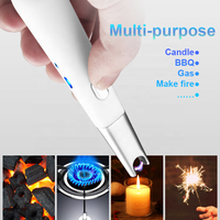 Mini mignon arc électrique briquet coupe-vent USB rechargeable bougie Barbecue briquet de cuisine