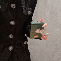 Étui de téléphone portable de luxe Y2K avec support anneau papillon et motif crocodile en PU pour Z Flip 7 6 5, coque de protection tendance avec anneau de maintien