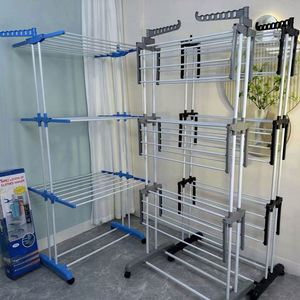 Séchoir à linge mobile à 4 niveaux, pliable, sur pied, extensible, gain de place, pour le rangement des chaussures dans le salon, facile à utiliser - Product Image 2