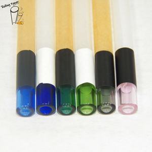 Spot diameter 10mm transparent smoking paper <b>tube</b> customized color pre rolled cone glass tip cone smoking accessories - Product Image 6