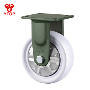 YTOP Weiße Manganstahl 6-Zoll Hochbelastbare Polypropylen Industrie-Lenkrollen mit Bremse, Tragfähige Rollen, 1 Jahr Garantie - Product Image 4