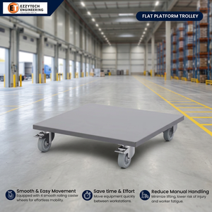 Heavy Duty Steel Moving Dolly Industrial Platform <b>Trolley</b> for Machinery Tools and Material Handling - Product Image 1