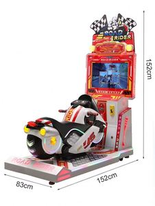 Machine de jeu d'arcade de course de moto Road Rider, console de compétition, machine de divertissement à monnayeur, 3 ans et plus, 1 pièce en métal - Product Image 5