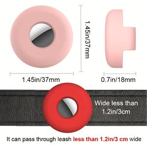 مكافحة ضياع الكلاب القطط الحيوانات الأليفة حامل طوق حالة سيليكون ل Airtag مناسبة ل طوق الحيوانات الأليفة تسخير حلقة - Product Image 4