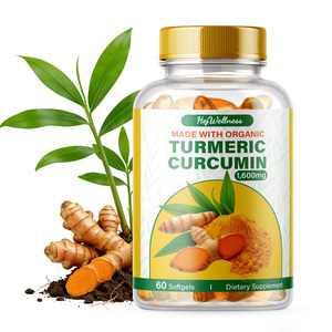 Maßgeschneiderte Kurkuma-Öl-Curcumin-Softgels Nahrungsergänzungsmittel Schwarzer Pfeffer Ingwer Softgels mit MCT-Öl Curcuminoiden Kurkuma-Gummis - Product Image 1