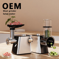 Extracteur de jus de légumes 3-en-1 exclusif, hachoir à viande entièrement automatique 800W 3 vitesses, électrique multifonctionnel et écoénergétique pour la maison