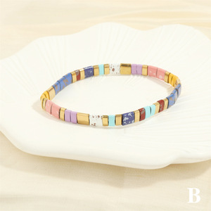 Fashion Retro TILA <strong>Bead</strong> <strong>Bracelet</strong> Simple Bohemian Hand - Woven Elastic <strong>Bracelet</strong> For Women - Product Image 2