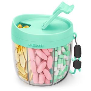2025 Factory Cute Pill Dispenser mit 7 großen Fächern Tragbarer Pillenflaschen-Organizer mit breiter Öffnung für eine einfache Verwendung - Product Image 6