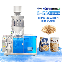 Machine d'emballage et de conditionnement multi-têtes haute précision pour flocons d'avoine 450g 550g, remplisseuse et scelleuse Doypack