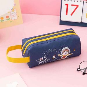 Estuche Portátil de Gran Capacidad para Material Escolar para Niños, Estuche de Lona con Cierre de Doble Capa y Estampado Personalizado - Product Image 4