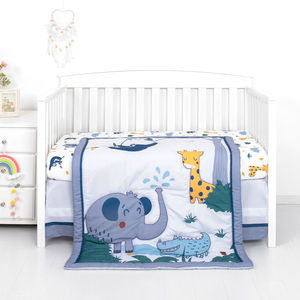 Bộ Chăn Ga Gối Đệm 100% Cotton Cho Bé Trai, Hình Khủng Long Động Vật Hoạt Hình - Product Image 2