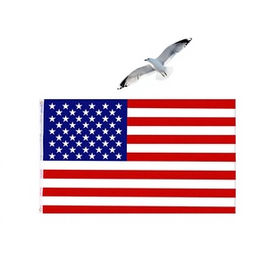 Guirlande drapeau américain transfrontalier pour décoration extérieure, Fête de l'Indépendance, vente en gros, bannière étoilée américaine brodée en tissu Oxford 210D - Product Image 1