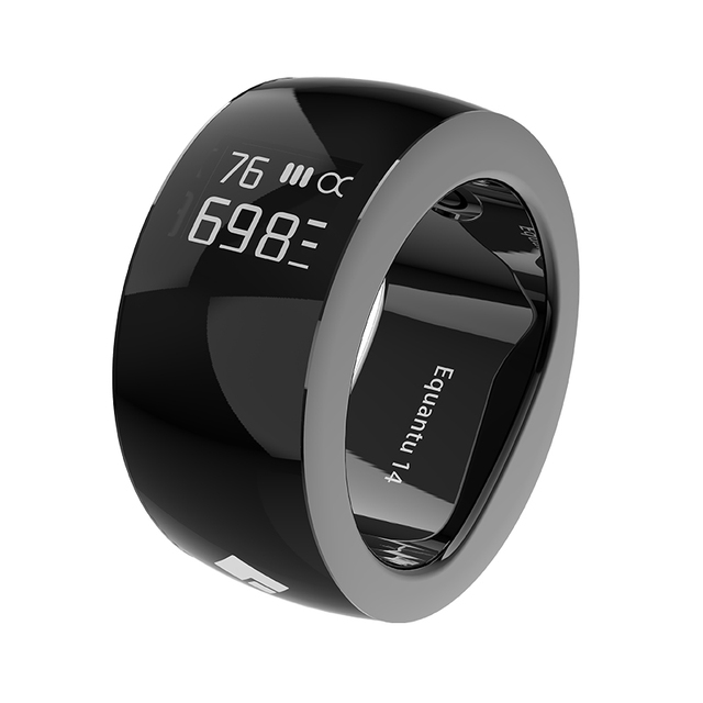 Equantu Durable Stainless Steel Zikr Ring SQ668 Smart Tasbeeh Counter OLED 5 Prayer Time Alert Vibration Reminder Itasbeeh Ring