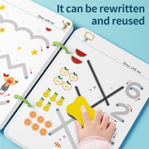 Livre d'exercices cérébraux réutilisable pour enfants : Outil d'écriture portable qui améliore l'apprentissage et la créativité - Product Image 3