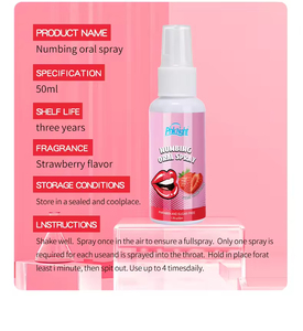50ml Mint Strawberry <b>Flavored</b> Pure Natural Plants Women's Oral Sex <b>Lube</b> Deep-Throat Water-Based Spray Adult Blow Job 3-Year - Product Image 6