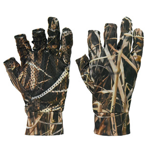<b>Half</b> Finger Anti <b>Slip</b> Outdoor Gloves with Tree Camouflage Pattern for Fishing Photography Hiking and Nature Observation Use - Product Image 4