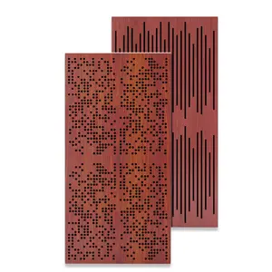 Office meeting room fire retardant high density acoustic diffuser wood panel for noise control