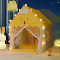 Grandes tentes pour enfants Maison de jeu pour bébé Jouet pour enfant Tente pliante Château de princesse jaune pour filles Chambre d'enfant