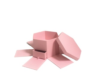 <span class=keywords><strong>Caja</strong></span> de Regalo <span class=keywords><strong>Hexagonal</strong></span> Sorpresa, Arreglos Florales, Ramos, Álbum, <span class=keywords><strong>Caja</strong></span> de Flores para Bodas y Fiestas <span class=keywords><strong>con</strong></span> Cajón - Product Image 2