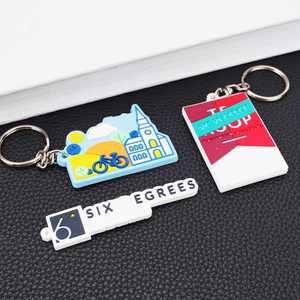 Vente en gros dessin animé 2D 3D PVC souple porte-clés cadeau en caoutchouc porte-clés en silicone avec logo personnalisé - Product Image 1