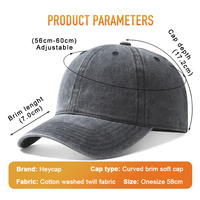 Casquette de baseball sportive rétro en coton lavé RTS, 6 panneaux, ajustable, respirante, avec logo personnalisé, protection solaire