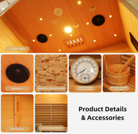 Sauna à vapeur intérieur durable de taille personnalisée, adapté à la maison, en bois de cèdre canadien, pour 3 personnes