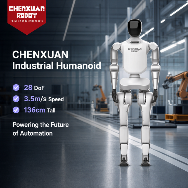 Advanced AI Humanoid Robot With 28 Degrees of Freedom 136cm Height 30kg Weight for Smart Lab and Interactive Display