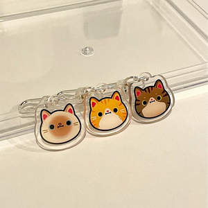 Custom Big Head Xiao Mao <b>Anime</b> Acrylic PVC <b>Keychain</b> High Quality UV Printing Fashion Trend Souvenir Couple Best Friend Schoolbag - Product Image 3